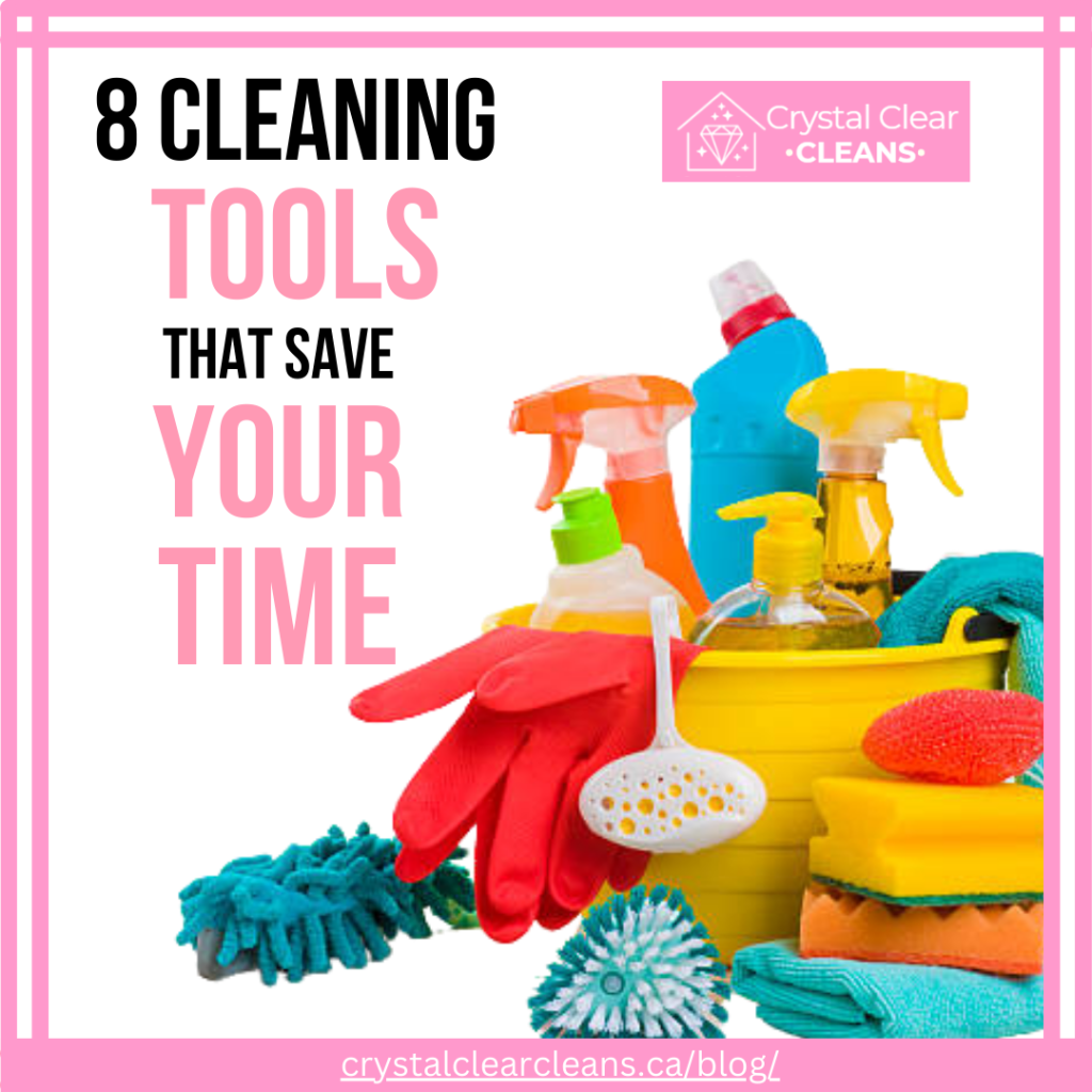 Assortment of cleaning supplies and tools