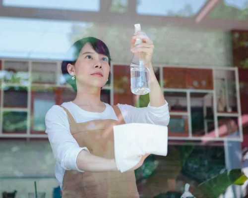 commercial cleaning woman